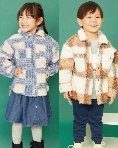 Boys＆Girlsボアチェックシャツジャケット | ゴールデンベアストア