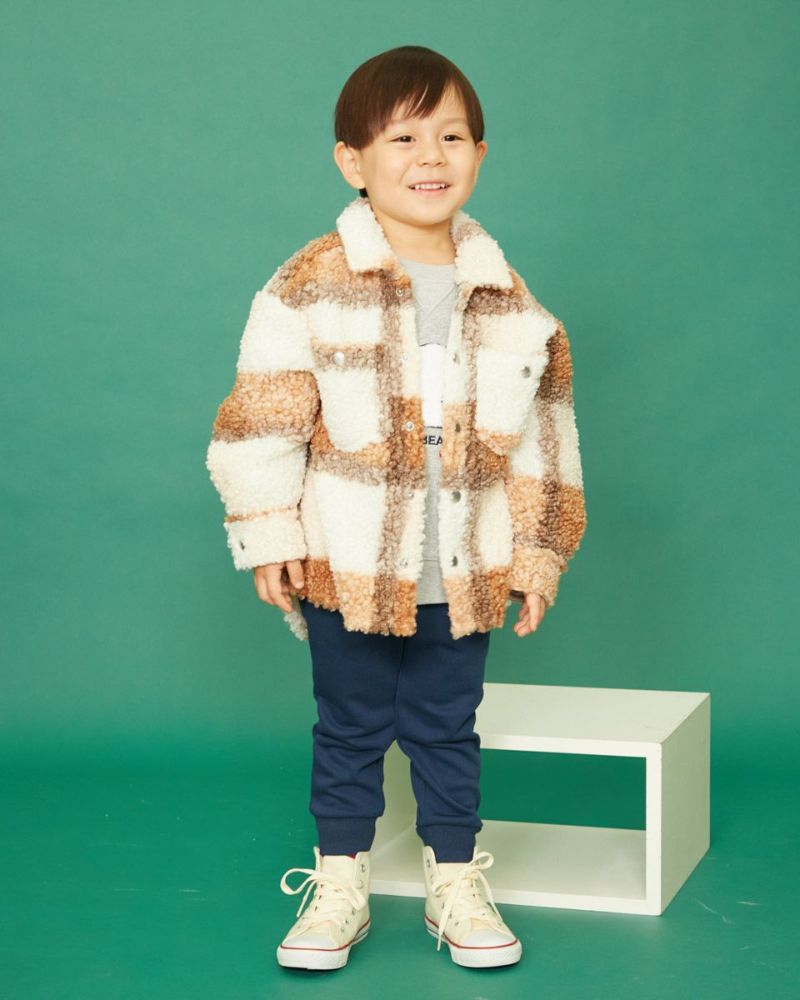 Boys＆Girlsボアチェックシャツジャケット | ゴールデンベアストア