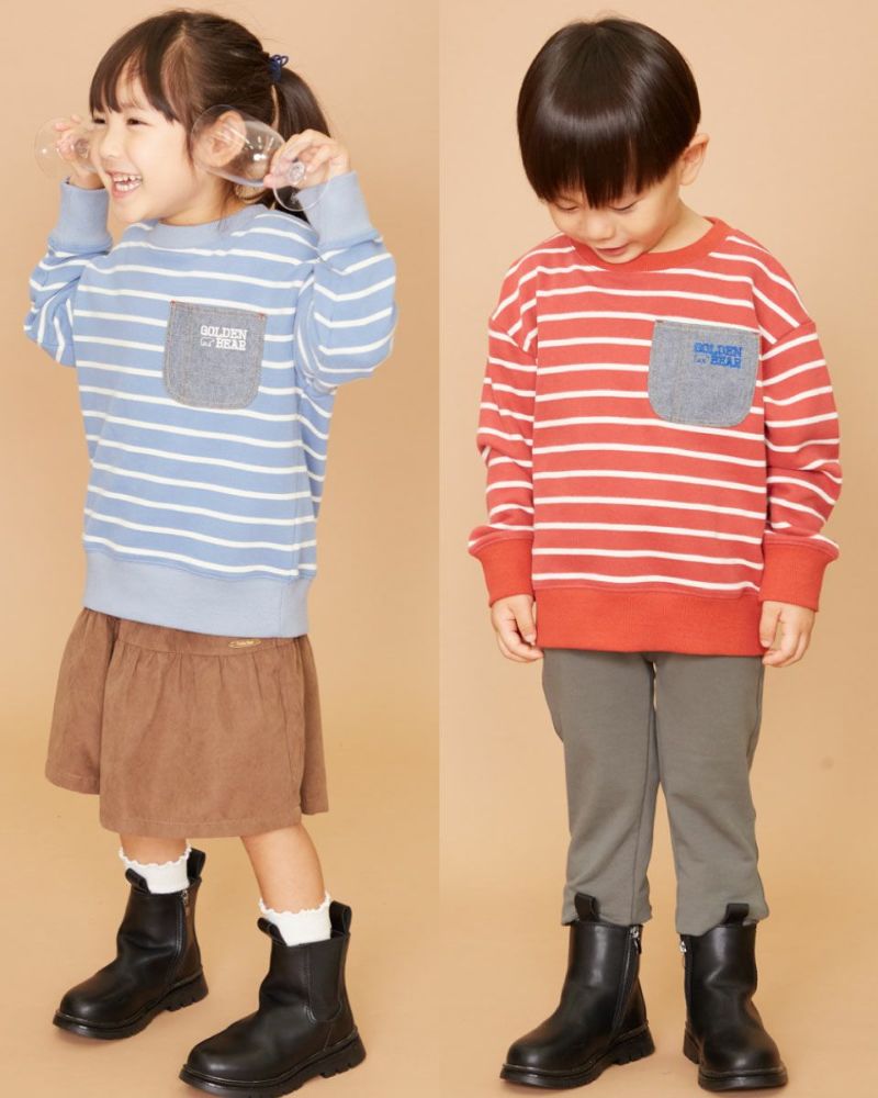 BOYS＆GIRLS裏毛ボーダースウェット | ゴールデンベアストア