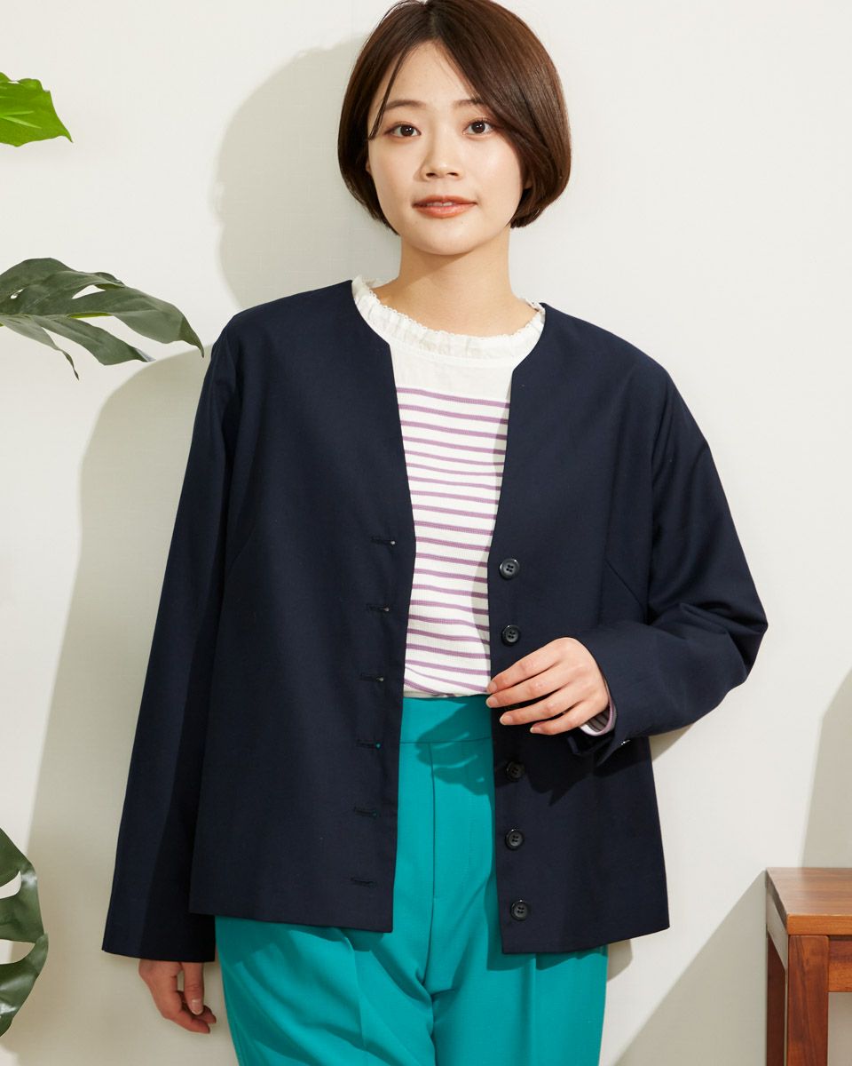 White Labelノーカラージャケット | ゴールデンベアストア