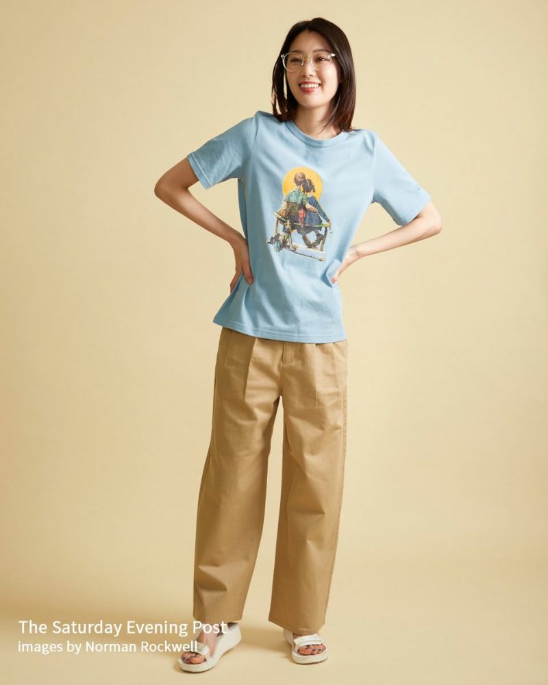 【LLサイズ】Golden Bear ノーマンロックウェルTシャツ デニムブルー 314q4531-01.jpg?basethum=225