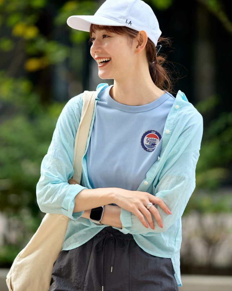 【レア】　桜井着　ノーカラーシャツ　オリーブ　ゴールデンサークル Bowling Shirt / Olive（Limited Color） – NPGC