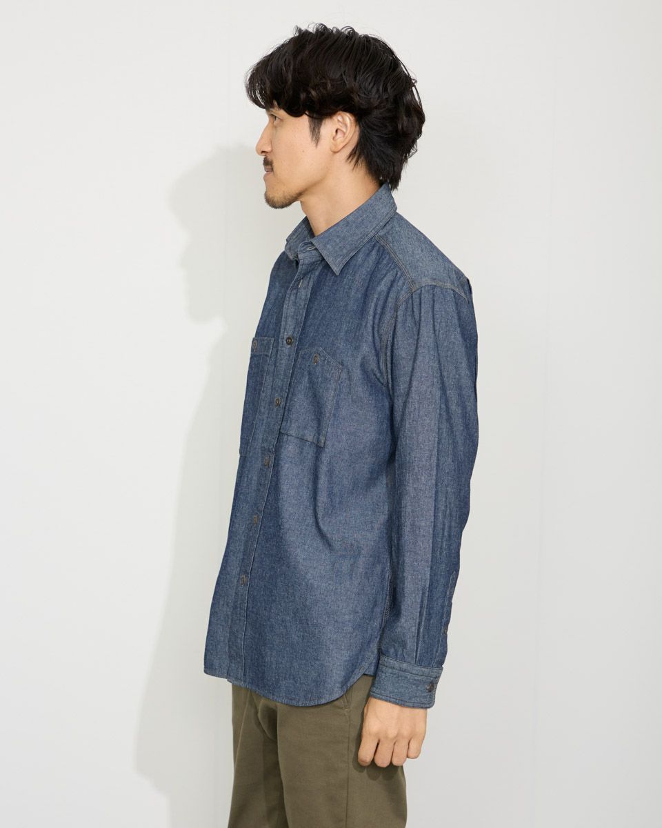 RRL 易けれ ダンガリーシャツ 濃紺 Sサイズ