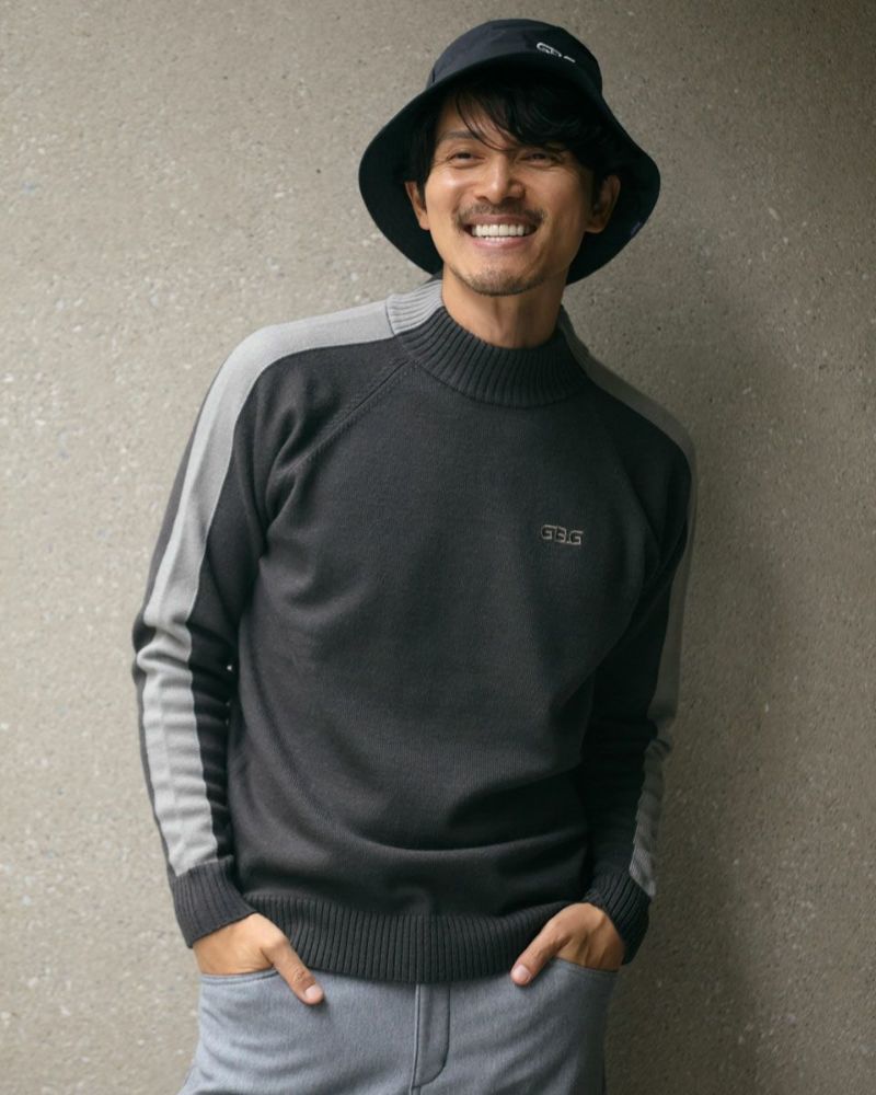 メンズ　☆PXG GOLF☆ ビッグロゴ　ニット BEAMS GOLF（ビームス ゴルフ）ORANGE LABEL / フロントロゴ