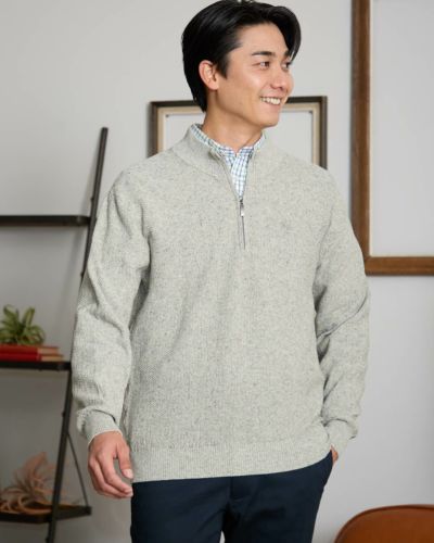 ハーフZIPニット