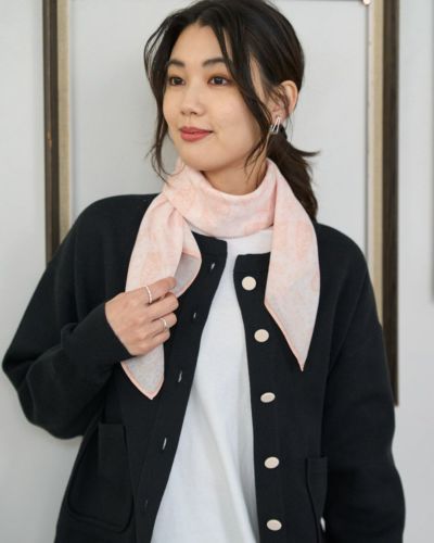 White Labelレースプリントスカーフ | ゴールデンベアストア