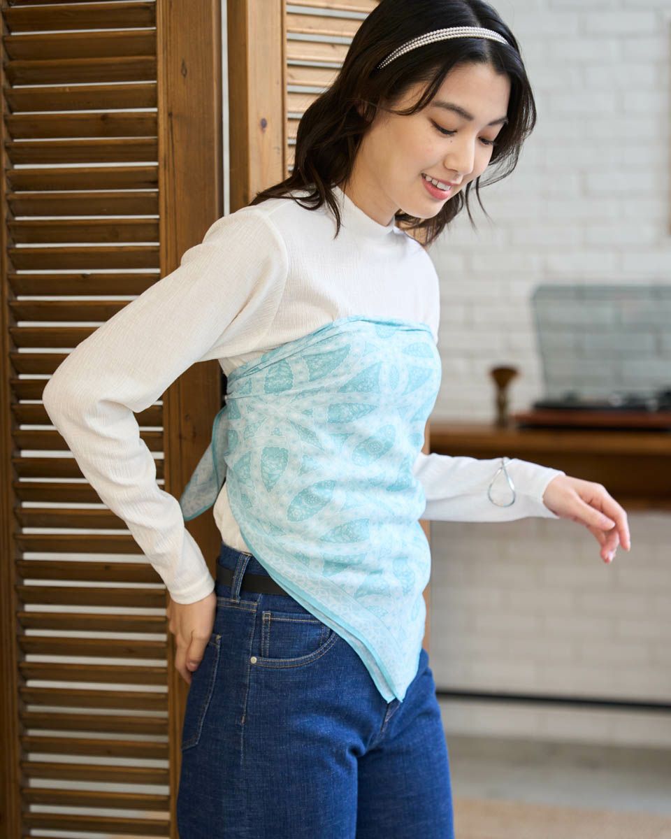 レースプリントスカーフ