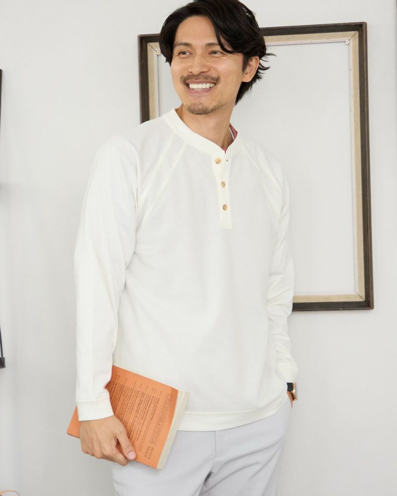 ヘンリーネックTシャツ