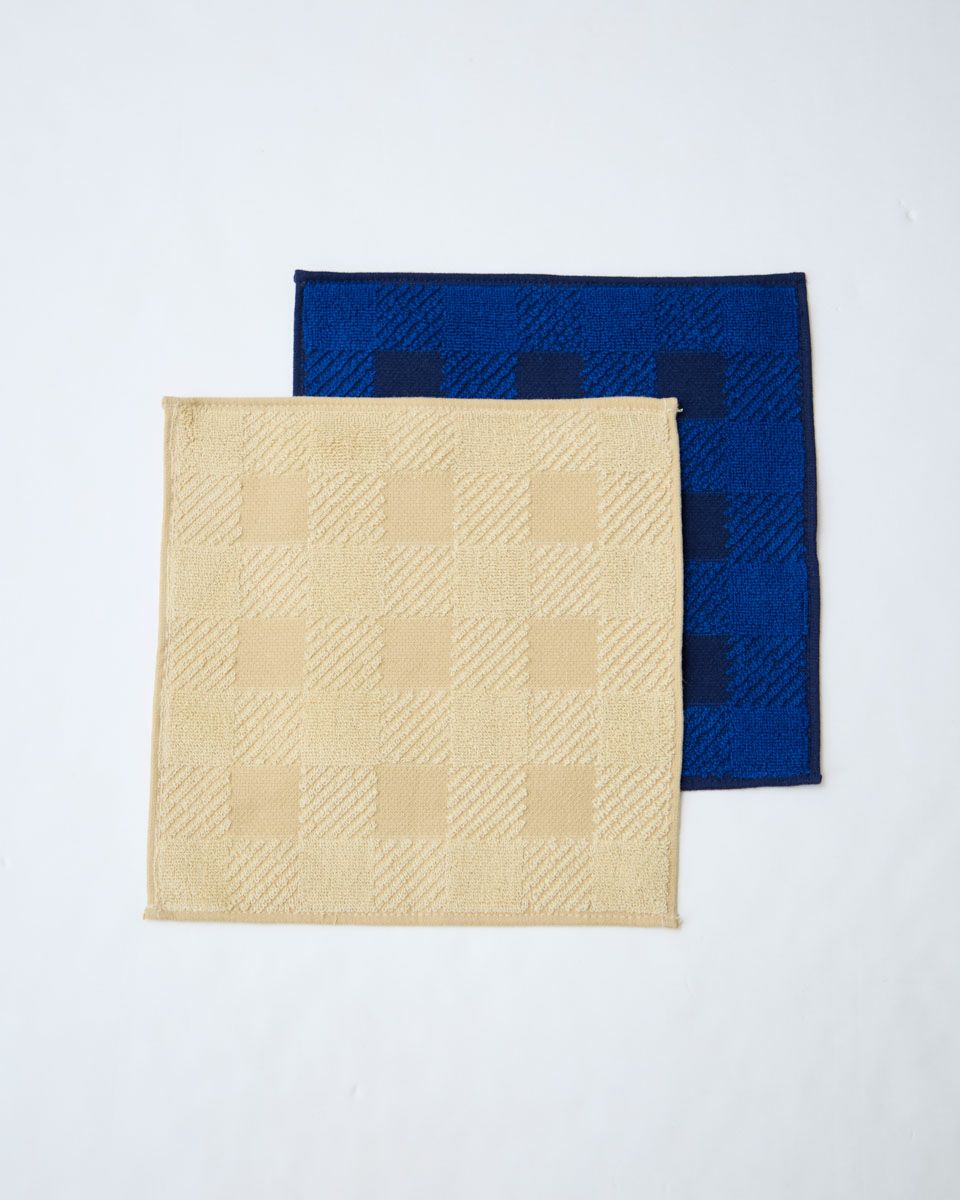 ブロックチェックハンカチ