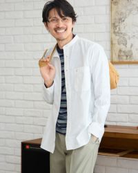 バンドカラーシャツ