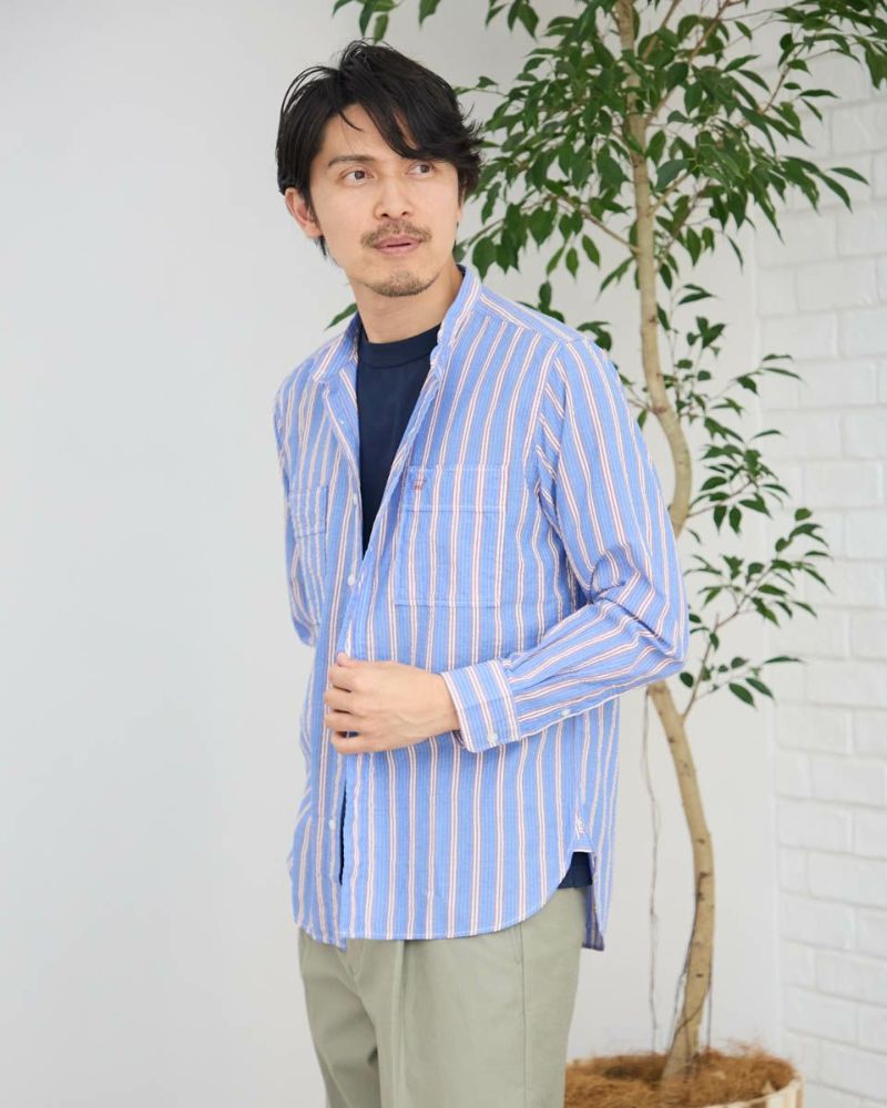 バンドカラーシャツ