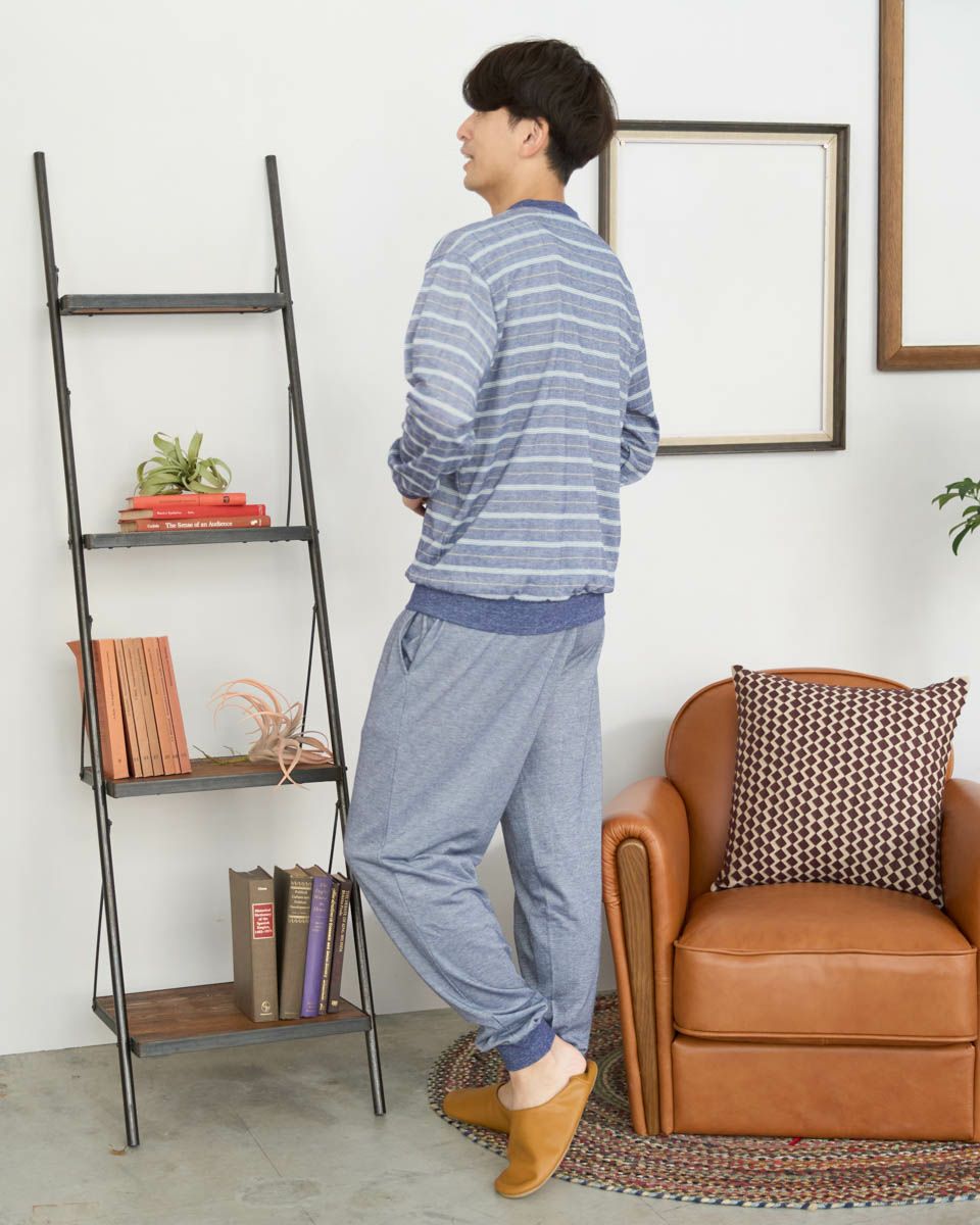 天竺ボーダーパジャマ