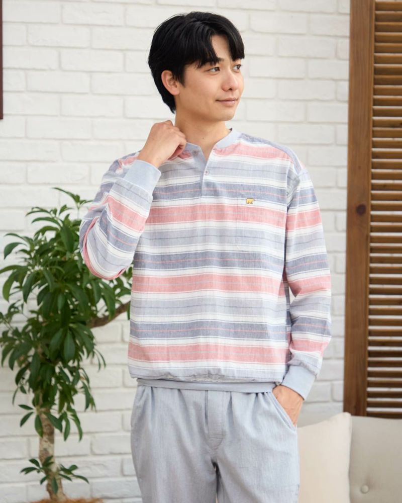 強撚ボーダーパジャマ