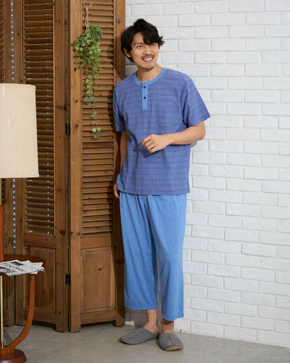 強撚ボーダーパジャマ