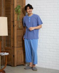 強撚ボーダーパジャマ
