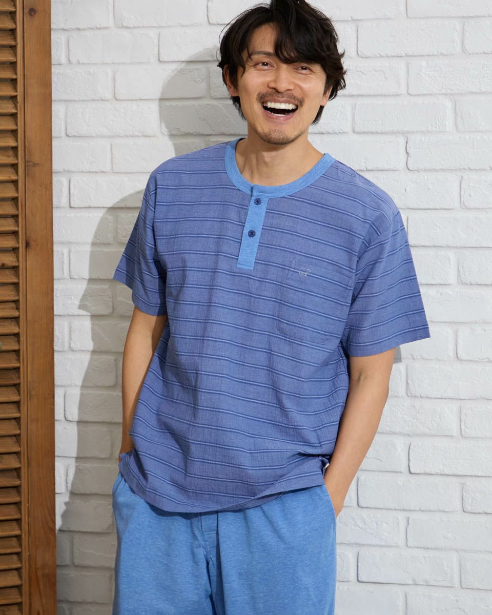 強撚ボーダーパジャマ