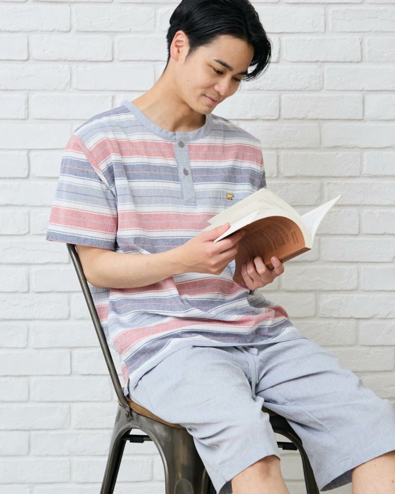 強撚ボーダーパジャマ