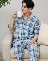 強撚チェックパジャマ