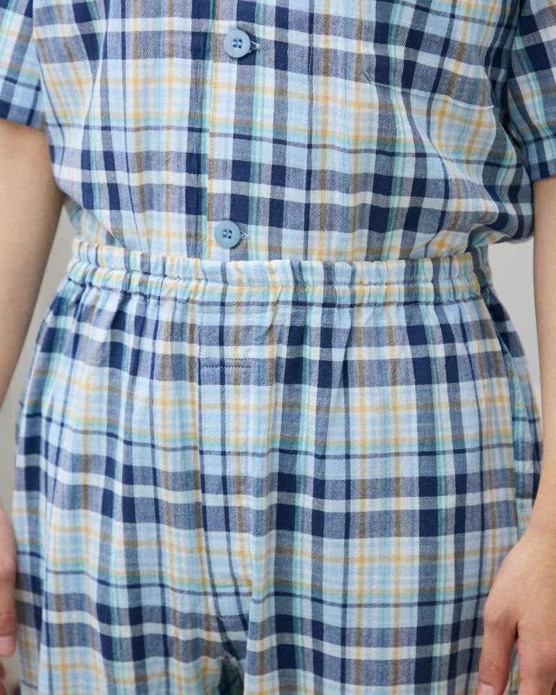 強撚チェックパジャマ