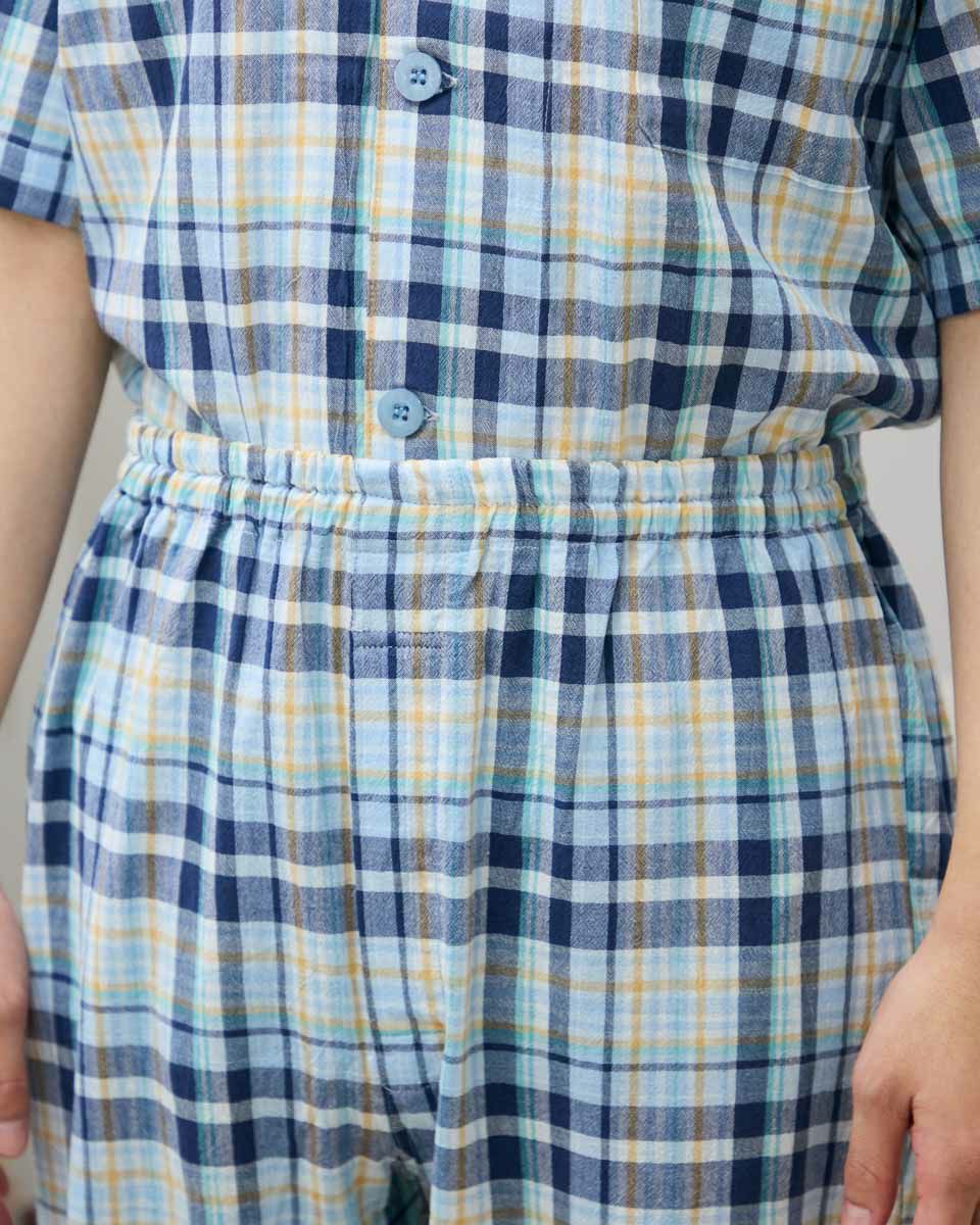 強撚チェックパジャマ