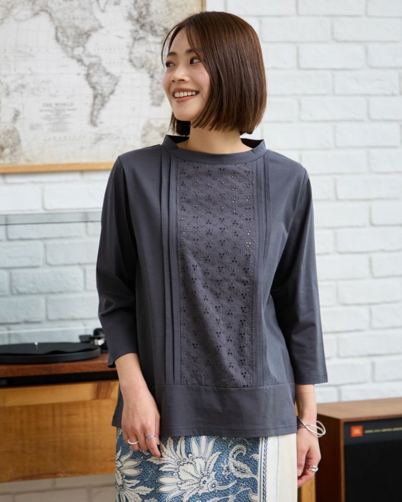 レース切替Tシャツ