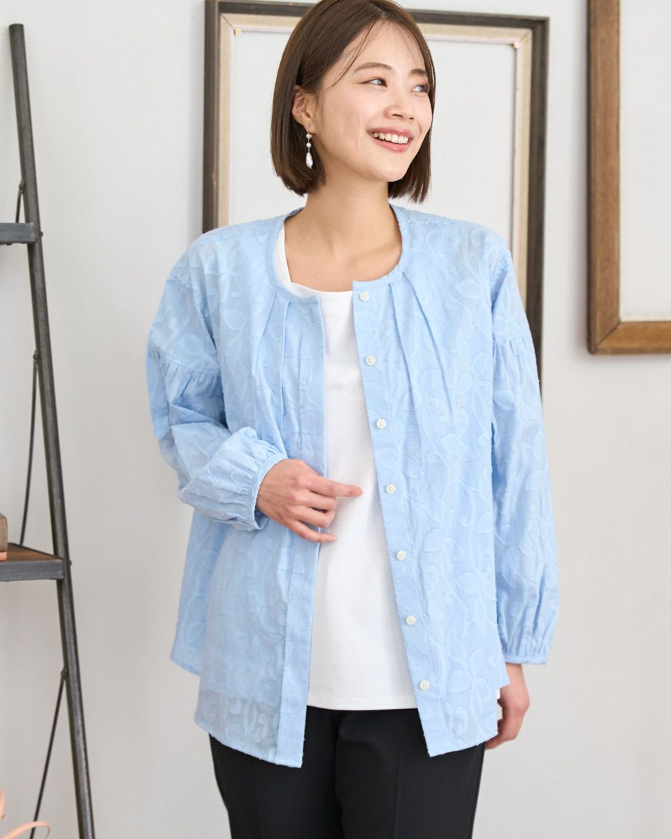 ジャカードブラウス