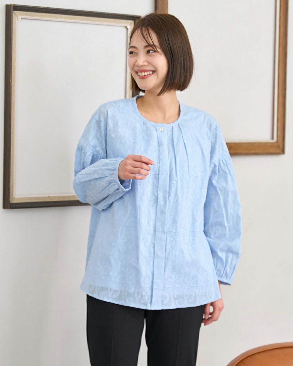 ジャカードブラウス