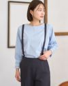 袖シャーリングプルオーバー