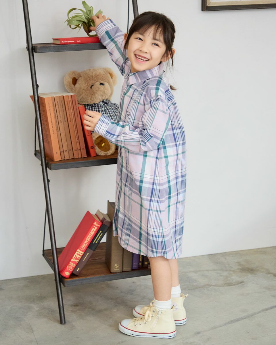 マドラスチェックシャツワンピース