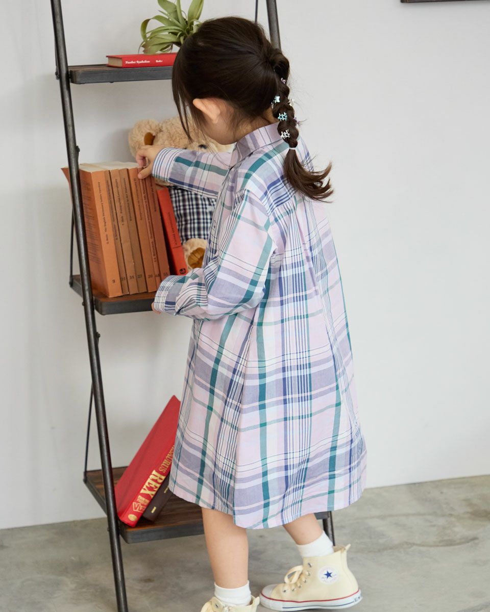 マドラスチェックシャツワンピース
