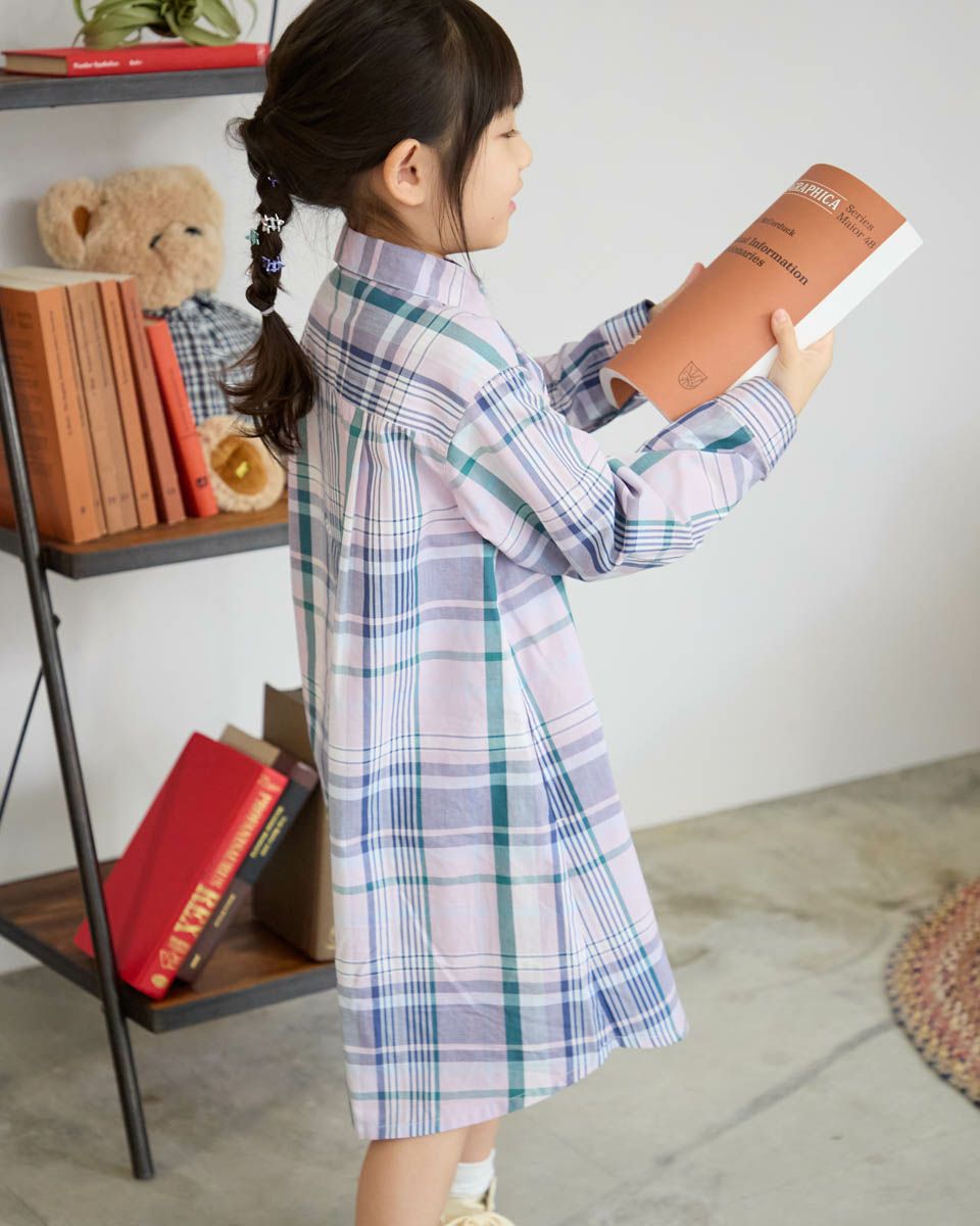 マドラスチェックシャツワンピース