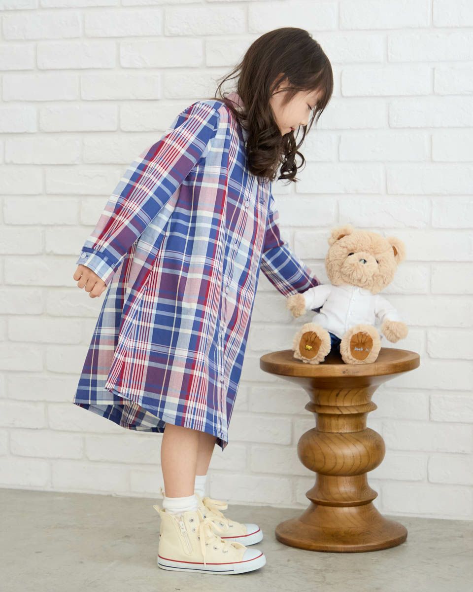 マドラスチェックシャツワンピース