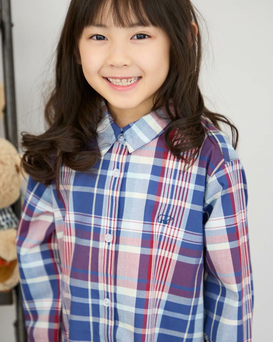 マドラスチェックシャツワンピース