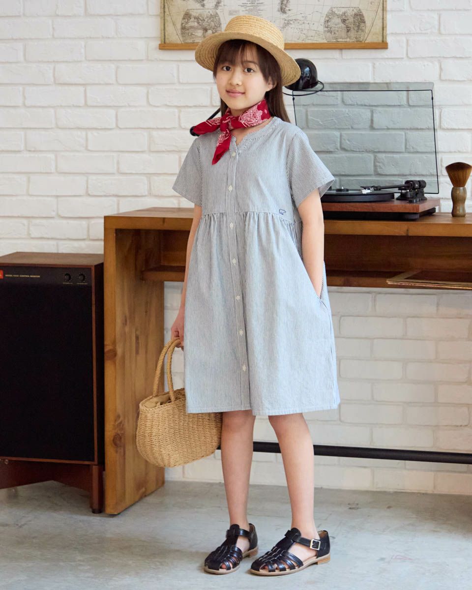 Girlsヒッコリーワンピース | ゴールデンベアストア