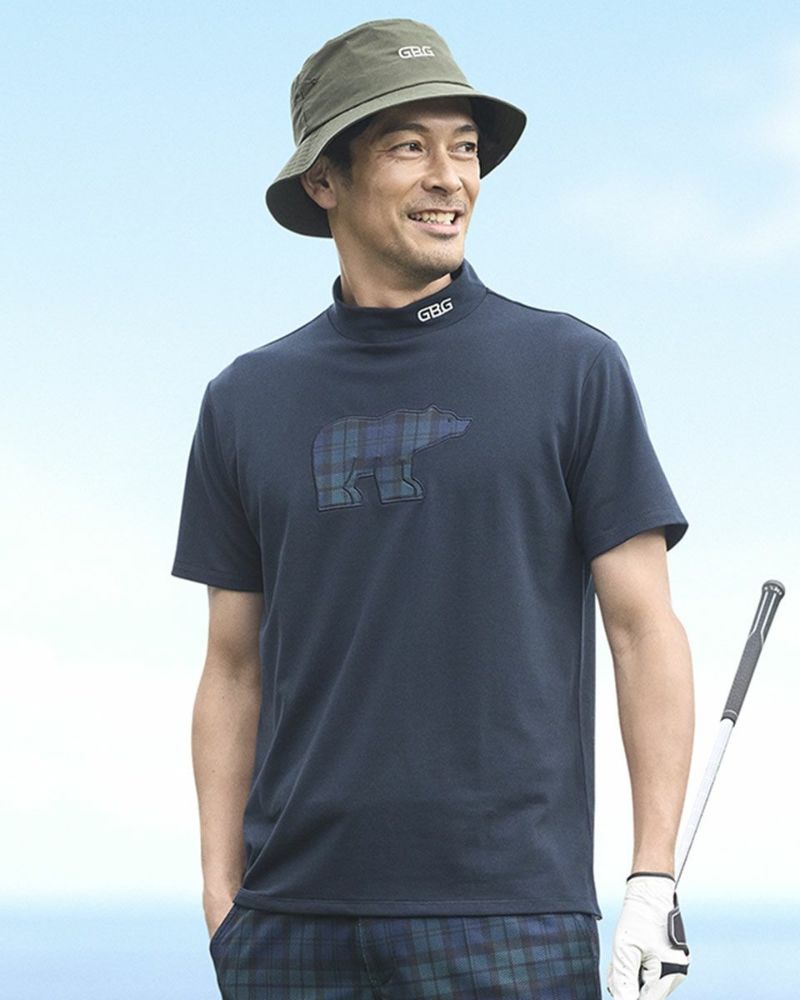 GOLD GOLF ROCKERS モックネックT XL ブラック GOLD GOLF ROCKERS モックネックT XL ブラック 半袖モックネック