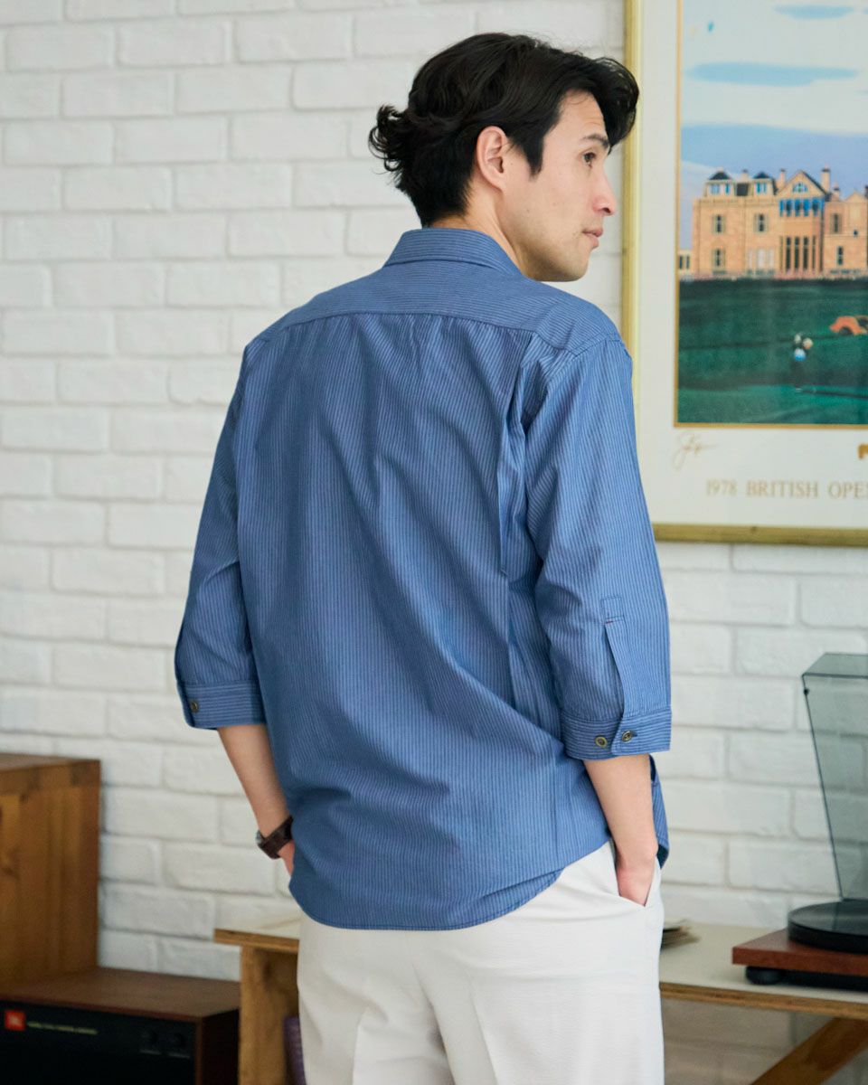 七分袖シャツアウター