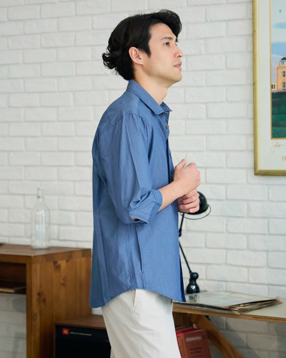 七分袖シャツアウター