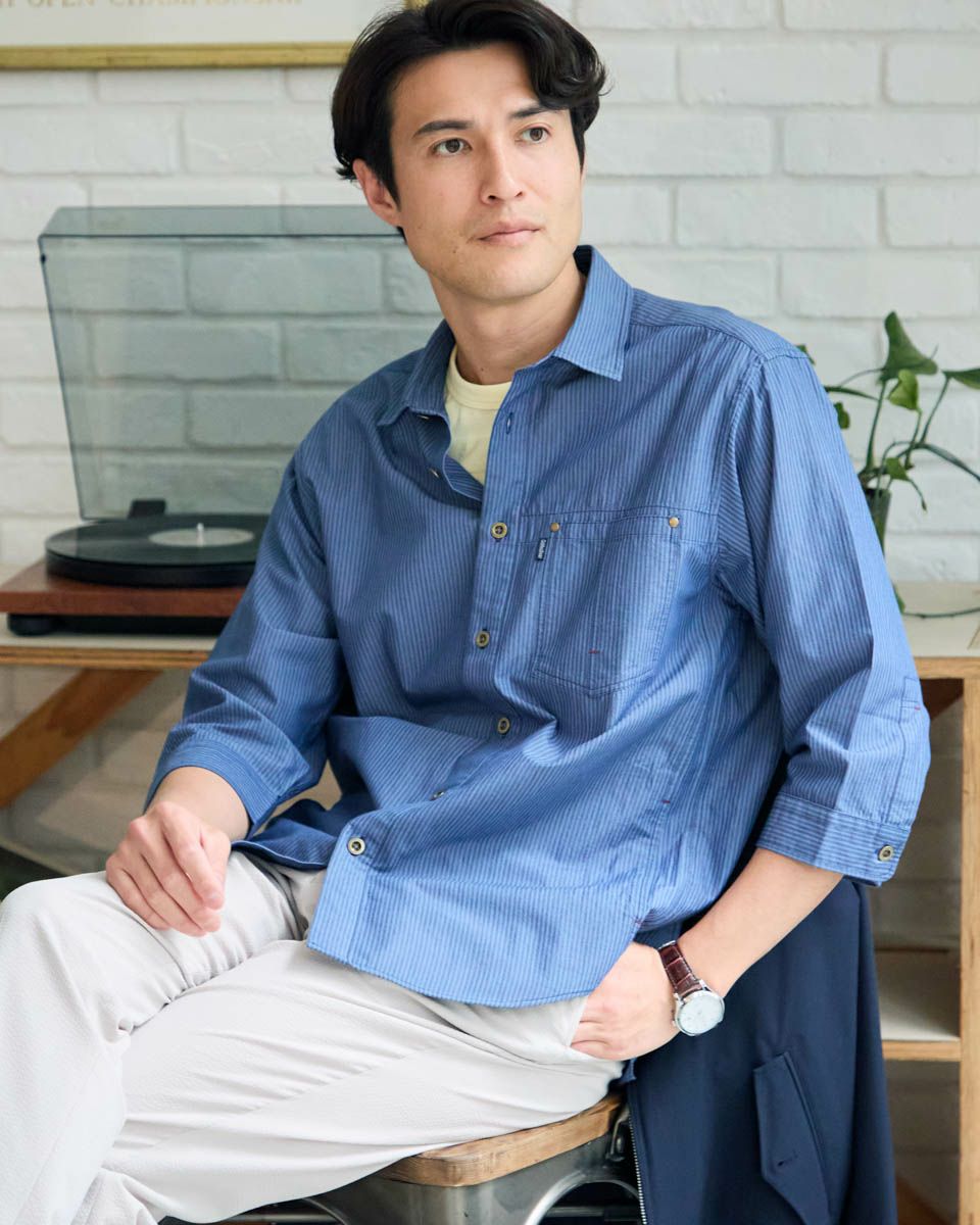 七分袖シャツアウター