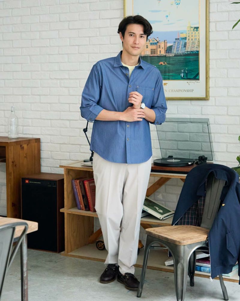 トップス GOLDEN  BOYFRIEND SHIRT GL39440]gold(ゴールド) “MONOTONE RATTLE SNAKE” OPEN SHIRT