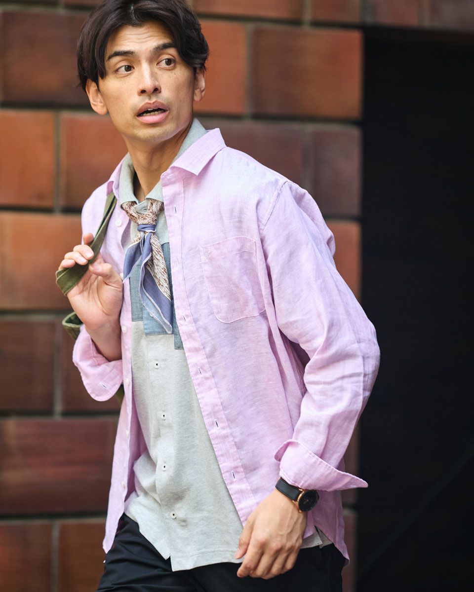 フレンチリネンシャツ