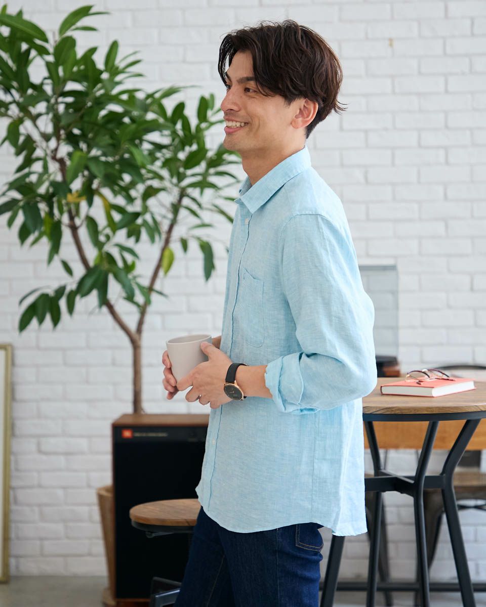 フレンチリネンシャツ