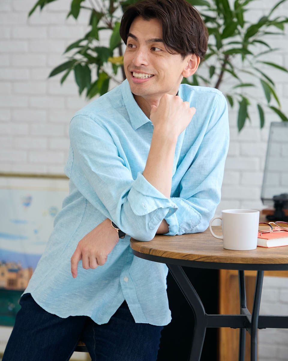 フレンチリネンシャツ