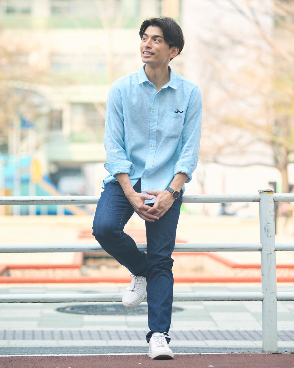 フレンチリネンシャツ