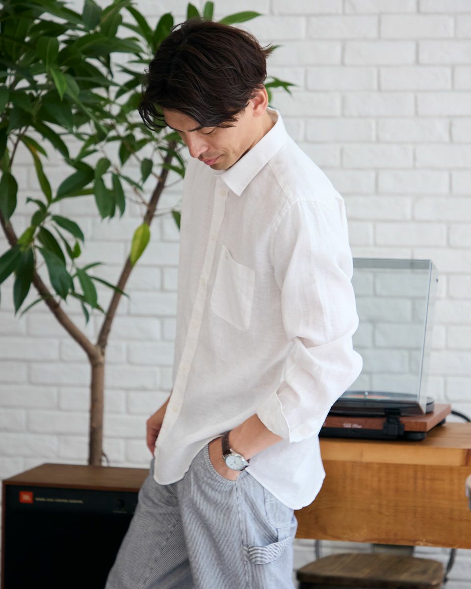 フレンチリネンシャツ