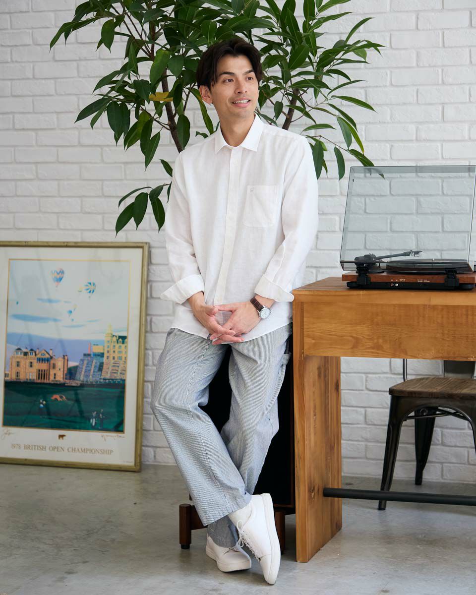 フレンチリネンシャツ