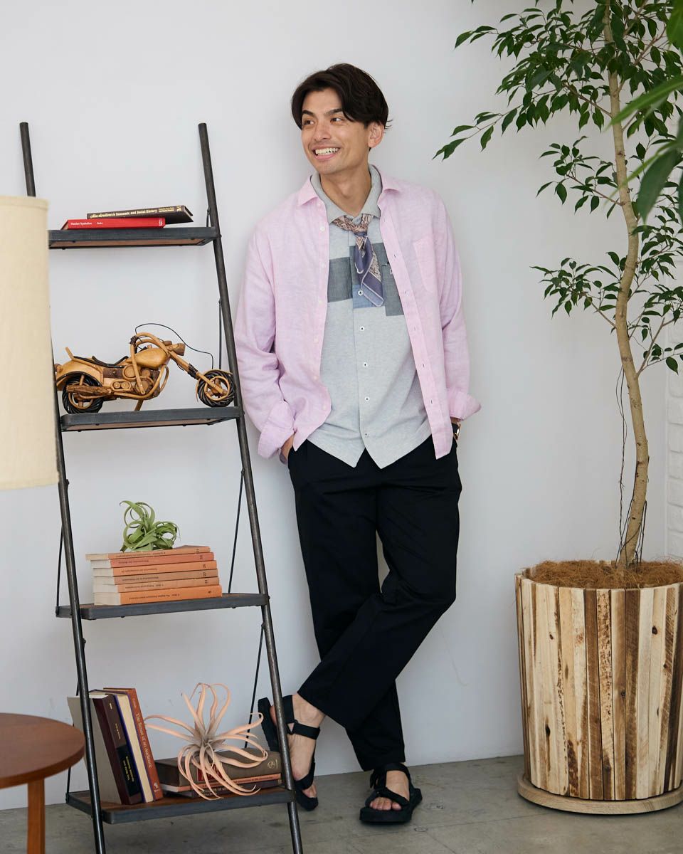 フレンチリネンシャツ