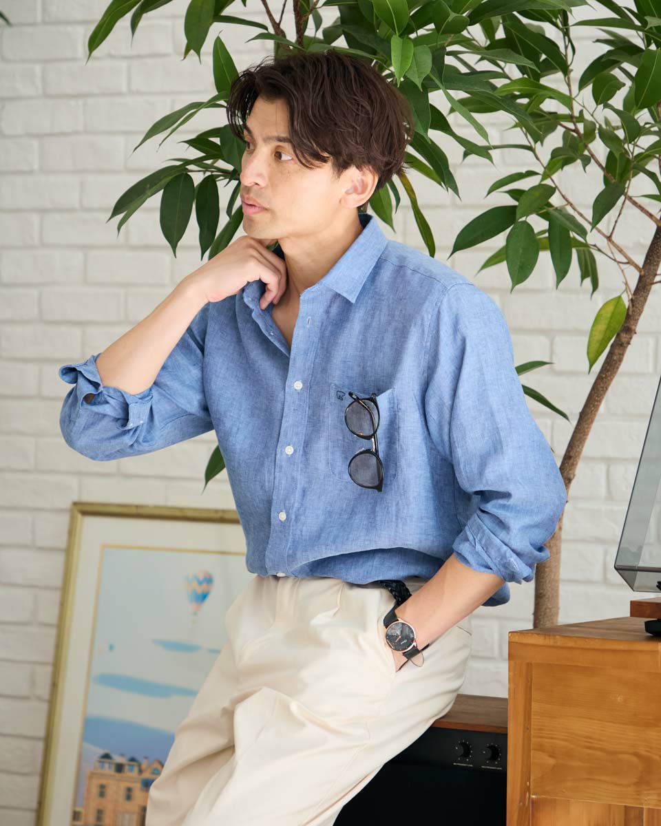 フレンチリネンシャツ