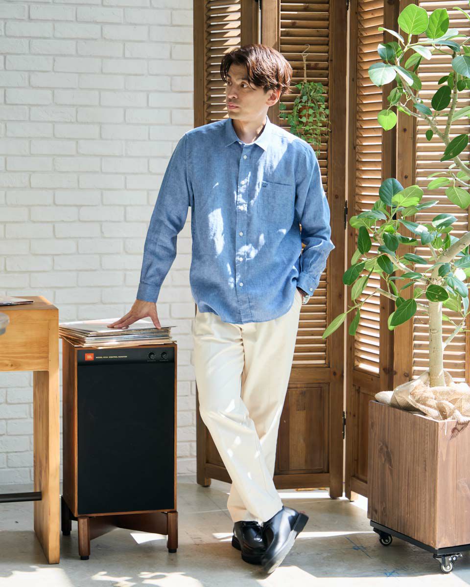 フレンチリネンシャツ