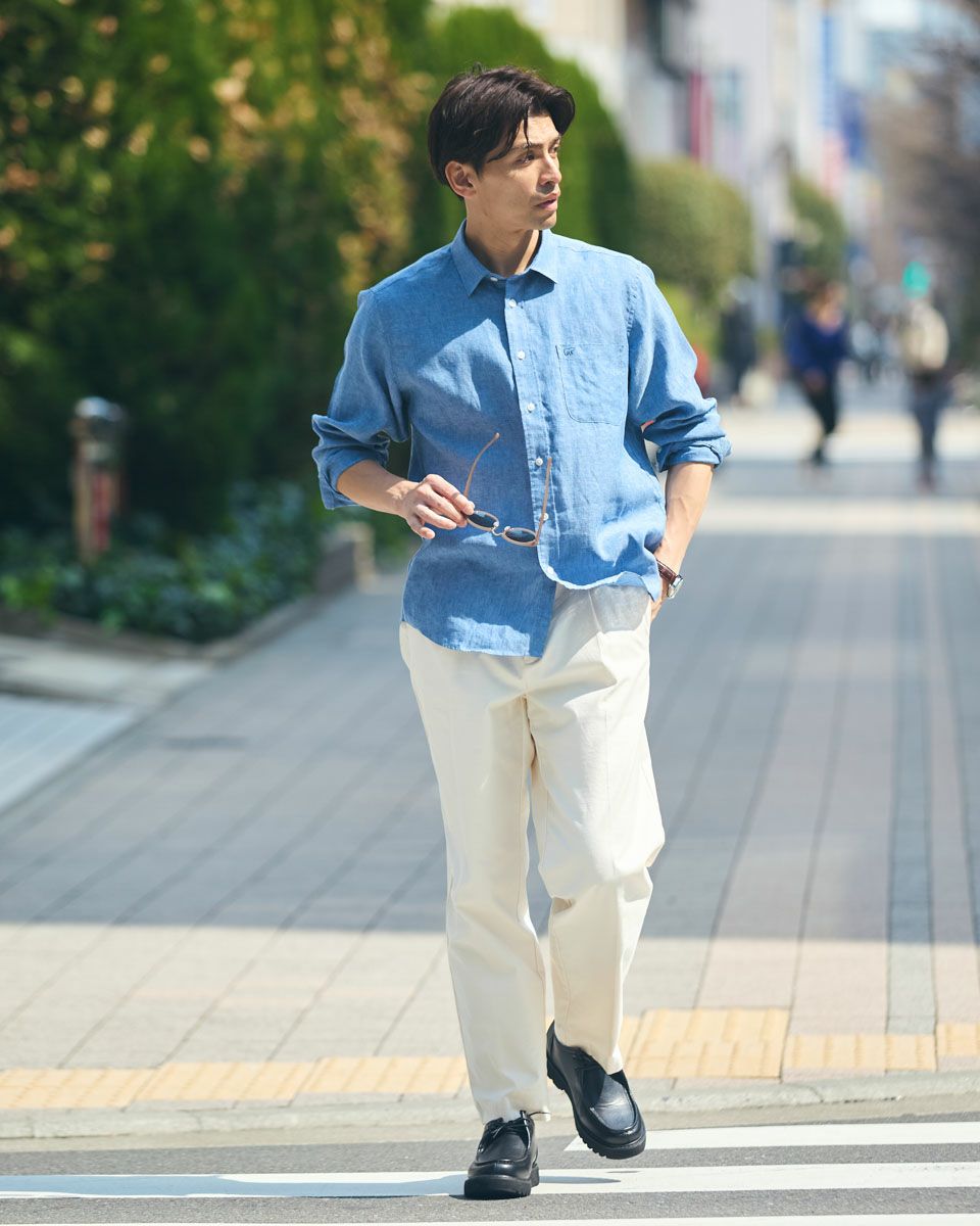 フレンチリネンシャツ