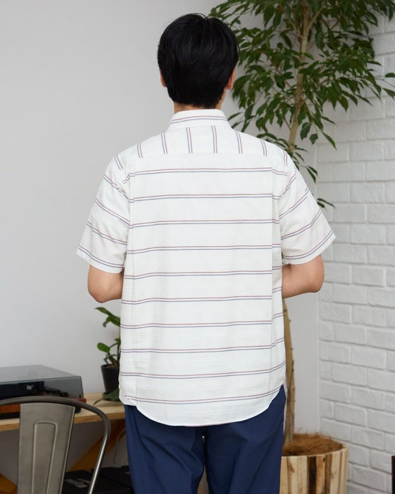 ボーダー半袖シャツ